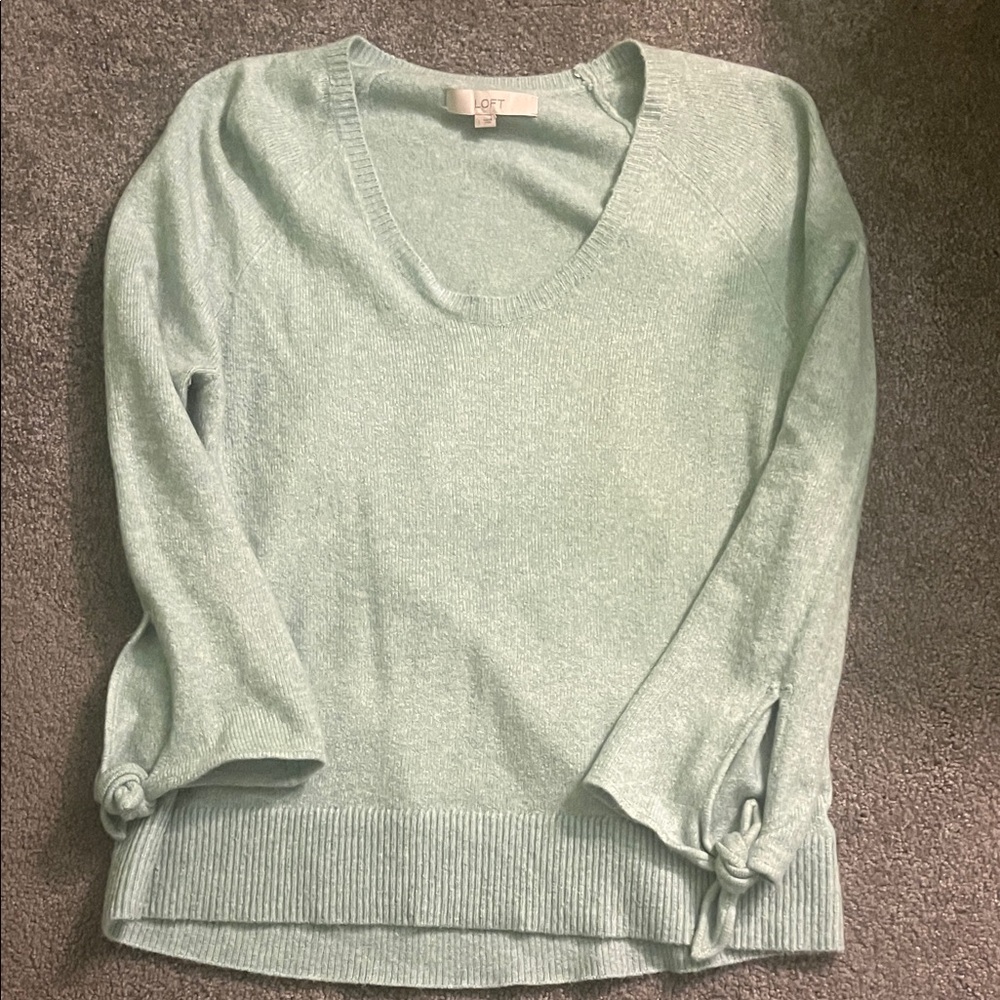 LOFT Women's Mint V-Neck Sweater